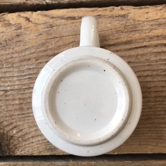 VTG Hand Painted Pointillism Fruit Trees Ceramic Coffee Mug - Picture 5 of 6